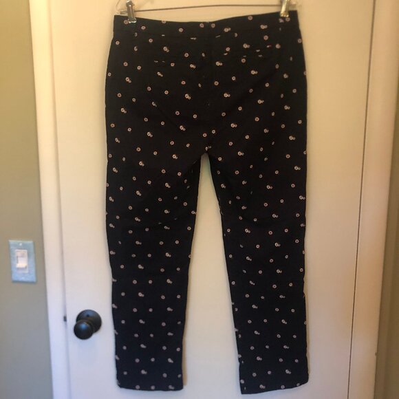 NEW (NWOT) Tommy Hilfinger navy pants w/ rose print sz 12 - Picture 7 of 12